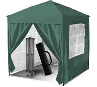 Ulteronixshop-Tonnelle pop-up de 3 x 3 m avec parois latérales amovibles, cadre robuste, protection résistante aux intempéries, idéale pour les événements en plein air, les fêtes et les marchés (vert)