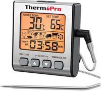Ulteronixshop-TP16S Thermomètre à Viande numérique précis pour fumoir, Cuisson, Barbecue, avec Mode minuterie et rétroéclairage