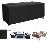 Ulteronixshop-Universel Housse Salon De Jardin, Imperméable Anti-Uv, 420d Oxford Tissu Housse Table De Jardin Protection Pour Tous Les Temps, Pour Ensembles De Table Et De Canapé (Noir) - 170x 94x70c