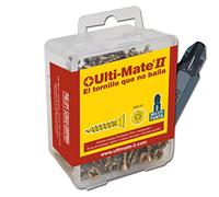 ULTI-MATE II S30035L1 - Caja grande con tornillos de alto rendimiento para madera acabado BICROMATADO y punta PSD de 25mm incluida de 3,0 x 35 mm.