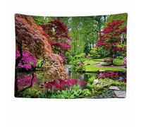 Ulticool - Arbres Fleurs Fleurs Nature Parc Eau Parc - Tapisserie - 200 x 150 cm - Grande Tapisserie - Décoration Poster - Décoration - Papier peint - Toile - Peinture - Accessoires Séparateur de