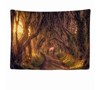 Ulticool - Arbres Paysage Mystère Fantaisie - Tapisserie murale - 200x150 cm - Grande tapisserie - Décoration de poster - Accessoires Diviseur de pièce - Marron