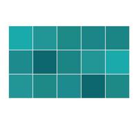 Ulticool - Autocollants Imperméables pour Carreaux - Bleu Azur Vert Mer - 15 x 15 cm - 15 Pièces en Film - pour Mur Salle de Bain et Cuisine