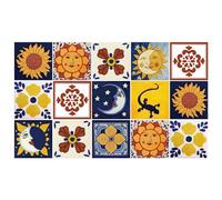 Ulticool - Autocollants Imperméables pour Carrelage - Soleil Mexicain Gecko Mexique - 15 x 15 cm - 15 Pièces - Film pour Bordure de Mur Salle de Bain