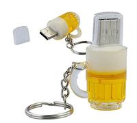 Ulticool - Bière 16 GB USB lash Drive 16 Go - Mémoire Stick Originale Stockage de Données - Verre Chope à Biere - Jaune Blanc