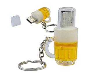 Ulticool - Bière 8 GB USB lash Drive 8 Go - Mémoire Stick Originale Stockage de Données - Verre Chope à Biere - Jaune Blanc