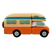 Ulticool Clé USB rétro pour camping-car, 32 Go, style vintage, pour voyage, camping, voiture, bus et caravane, gadget de voyage pour adolescents, fans de Digital Nomads et Vanlife - Filles et garçons