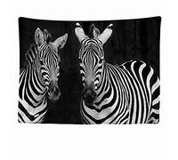 Ulticool - Décoration Safari Zèbre Animaux - 200x150 cm - Grande Tapisserie - Ornement de Poster - Papier Peint - Toile - Peinture - Accessoire de Séparateur de Pièce - Noir Blanc