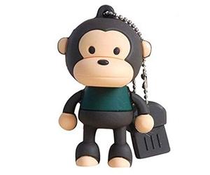 Ulticool Singe 16 GB USB - Monkey Flash Drive 16 Go - Mémoire Stick Stockage de Données - Clé - Brun Blanc Vert