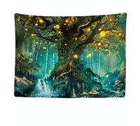 Ulticool - Tapisserie Murale Décorative Chambre - Fée Elfe Arbre la Magie Nature - 200 x 150 cm Grand - Papier Peint Tissu - Tapestry Aesthetic Wall - Décoration Panoramique