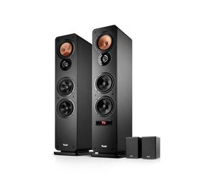Ultima 40 Active 3 Surround 4.0 - Enceintes colonnes Actives Bluetooth aptX, système Home cinéma 4.0 sans ampli, HDMI Arc, Enceintes Surround sans Fil pour TV - Noir