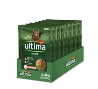 Ultima Adult Saumon - Croquettes pour Chat - Lot de 8 x 800 g - Total 6,4 kg
