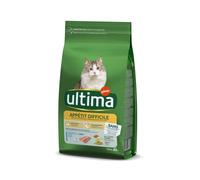 Ultima Croquettes pour Chat Adulte Appétit Difficile Truite et Riz 1,5 kg
