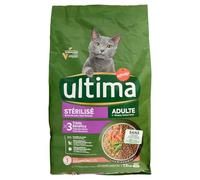 Ultima Croquettes pour chat stérilisé Saumon et orge – 7,5 kg