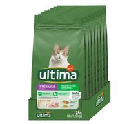 Ultima Croquettes pour Chat Stérilisé Protection Urinaire avec du Poulet - Pack 8 x 1,5kg
