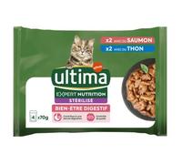 Ultima Expert Nutrition Chat Stérilisé Bien-Être Digestif - 4x70g