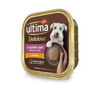 Ultima Fit & Delicious pour Chiens Mini pâté en Pot Saveur Boeuf - Boîte 22 x 150 g