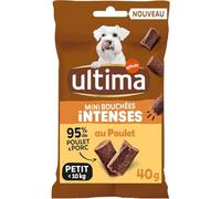 Ultima - Friandises Savoureuses au Poulet pour Chiens Adultes de Petite Taille, Texture Fondante (40g) - Lot de 4 - Vendu par Lot