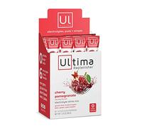 Ultima Replenisher Poudre Électrolytes, complément pour hydratation quotidienne sans sucre avec soutien énergétique naturel, adapté aux régimes végan et cétogène - Cherry Pomegranate - 20 sachets