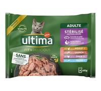 Ultima Sachet Repas Chat Stérilisé Poulet, Dinde, Saumon & Truite 4x85g