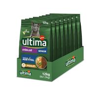 Ultima Senior - Croquettes pour Chats stérilisés - Poulet - 8 x 1,5kg