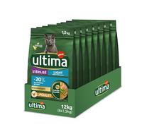 Ultima Stérilisé Light - Croquettes pour Chats - Poulet - 8 x 1,5kg