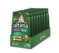 Ultima Stérilisé Système Urinaire - Croquettes pour Chats stérilisés - Poulet - 8 x 1,5kg