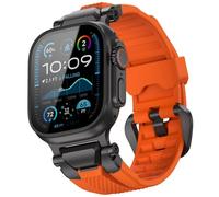 ULTIMAL Bracelet compatible avec Apple Watch Ultra2/Ultra 49 mm pour homme Series 10/9/8/SE2/7/6/SE/5/4/3 46 mm/45 mm/44 mm/42 mm, bracelets de sport pour iWatch Rugged Premium TPU et métal, L