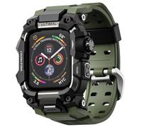 ULTIMAL Coque robuste avec bracelet pour Apple Watch 44 mm, Compatible avec Apple Watch Série SE/SE 2ème génération/6/5/4, Housse de protection antichoc testée militairement pour iWatch (Vert armée