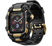 ULTIMAL Coque robuste avec bracelet pour Apple Watch de 44 mm, compatible avec Apple Watch Series SE/SE 2e génération/6/5/4, coque antichoc de qualité militaire pour iWatch Bracelet tactique pour