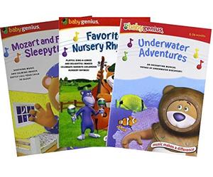 Ultimate Baby Genius 3-Movie Collection DVD - Mozart & Friends Sleepytime / Favorite Nursery Rhymes / Underwater Adventures