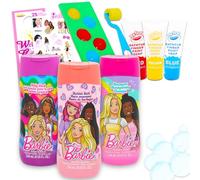 Ultimate Barbie Ensemble de salle de bain - Ensemble avec shampooing, gel douche, bain moussant, peinture pour bain, autocollants, plus | Barbie Kit de fournitures de bain et de douche pour enfants