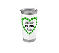 Ultimate Boss Babe Irish Small Business Trèfle Cœur Femme Gobelet isotherme en acier inoxydable double paroi