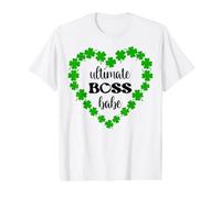 Ultimate Boss Babe Irish Small Business Trèfle Cœur Femme T-Shirt Graphique avec Valeur