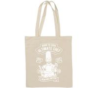 Ultimate Chef Born to Cook Sac fourre-tout en coton naturel Blanc