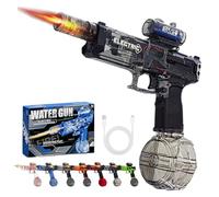 Ultimate Electric Aqua Blaster, Electric Water Guns with Flash, Auto Rapid Fire 28-32 FT Range with 500ml Tank, for Party, Summer Outdoor Pool (Black)