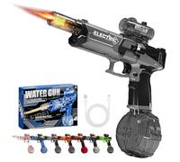 Ultimate Electric Aqua Blaster, Electric Water Guns with Flash, Auto Rapid Fire 28-32 FT Range with 500ml Tank, for Party, Summer Outdoor Pool (Gray)