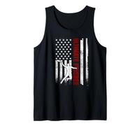 Ultimate Frisbee Drapeau américain Vieilli USA Patriotique Débardeur