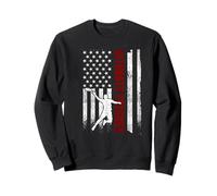 Ultimate Frisbee Drapeau américain Vieilli USA Patriotique Sweatshirt