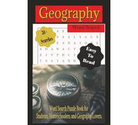 Ultimate Geography Word Search Puzzle Book: Word Searches with Easy to Read Print about Maps, Landforms, Climate, Countries and More | 6 x 9 Inches, ... | Gift for Vacations, Holidays, and Free Time