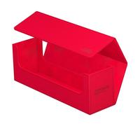 Ultimate Guard Arkhive 400+, Étui pour 400 cartes TCG à double manchon, rouge, compatible avec Boulders, fermeture magnétique et doublure intérieure en microfibre