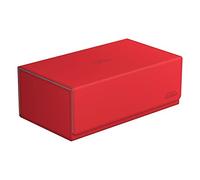 Ultimate Guard Arkhive 800+ Étui pour 800 Cartes TCG à Double Manchon, Rouge/Gris, Compatible avec Boulders, Fermeture magnétique et Doublure en Microfibre