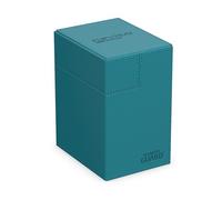 Ultimate Guard Flip 'n' Tray 133+, Étui de deck pour 133 cartes TCG à double protection + plateau à dés, Petrol, fermeture magnétique indépendante et doublure intérieure en microfibre