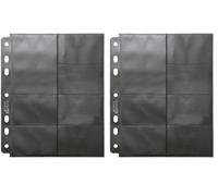 Ultimate Guard Mini Pages compactes américaines 14 Pochettes (10 Pages, Standard, Noir) (Lot de 2)