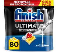 Ultimate Infinity Shine Dishwasher Tablets Lemon,Unbeatable Against Stubborn Stains,80 Capsules.[D234]