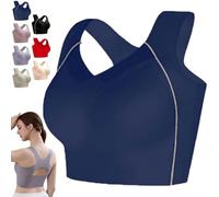 Ultimate Lifting and Shaping Corrector Bra, Women Posture Corrector Push Up Full Cup Lifting and Shaping X-Band Back (Blue,TG)