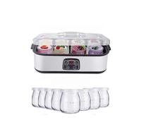 Ultimate Probiotic Yogurt Maker Machine 1400ML Capacity, Adjustable Temp, 8 Glass Jars