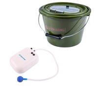 Ultimate Set De Seau À Vifs & Pompe À Air 10L - Ensemble Carnassier