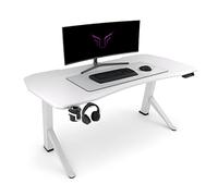 Ultimate Setup Bureau Gaming 140 cm Table Gaming réglable en Hauteur Couleur Blanc électrique- Bureau 140x70 cm