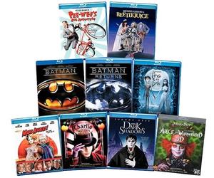 Ultimate "Tim Burton" 9Film Collection: Pee-Wee's Big Adventure/ Beetlejuice/ Batman/ Batman Returns/ Mars Attacks/ Tim Burton's Corpse Bride/ Charlie & the Chocolate Factory/ Dark Shadows [Blu-ray]